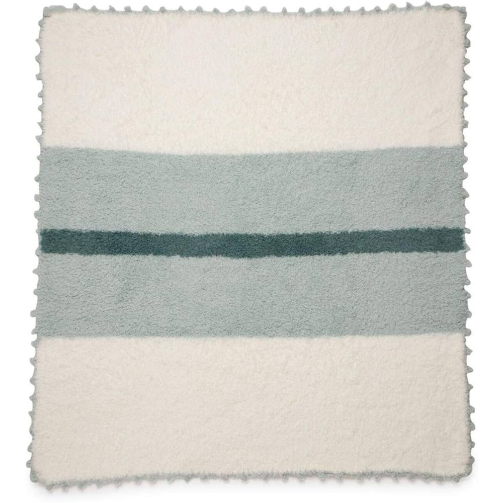 Barefoot Dreams CozyChic Striped Receiving Blanket - Mint